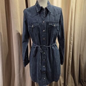 Lucky Brand Denim Long Sleeve Dress